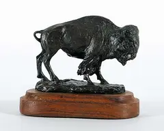 Elmer Schock, Untitled - Buffalo #4/12, 1972, bronze sculpture