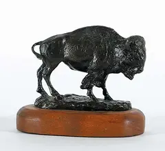 Elmer Schock, Untitled - Buffalo #11/25, 1972, bronze sculpture
