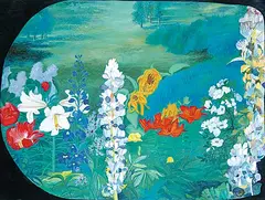 Thep Thavonsouk, Untitled - Colourful Garden, 1996, watercolour on paper