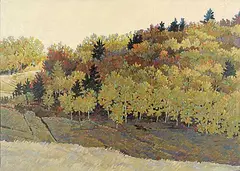 Untitled - A Hint of Autumn by Walter Drohan, 1983, oil on canvas, sold Nov 2009