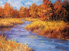 Ken Gillespie, October Afternoon, Fish Creek, oil on canvas