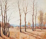 Roland Gissing, October Morning, watercolour on paper