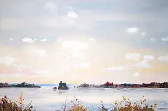 Hans Herold, Dusk, Turtle Lake, 1987, acrylic on canvas
