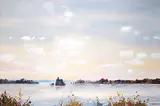 Hans Herold, Dusk, Turtle Lake, 1987, acrylic on canvas