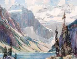 Alfred Crocker Leighton, Lake Louise, 1930, watercolour on paper