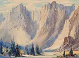 Alfred Crocker Leighton, Brewster Creek near Banff Alta.