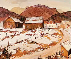 Jacques Poirier, A la Fonte des Neiges, oil on canvas