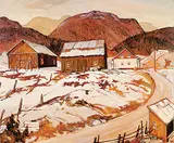 Jacques Poirier, A la Fonte des Neiges, oil on canvas