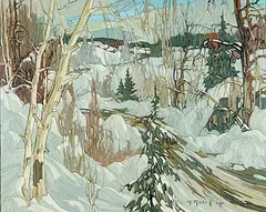 Gaston Rebry, Neige, Neige - Snow Snow, 1987, oil on canvas