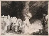 Harmensz Van Ryn - After Rembrandt, The Presentation in the Temple: Oblong Plate, 1640, etching on paper