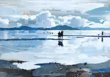 Peter McIntyre, Taupo at the Mouth of the Tauranga