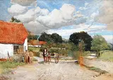 Tom Scott, The Village Forge, 1882, watercolour on paper