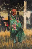Geri Wood, Untitled - The Dance Bower, oil on wood board