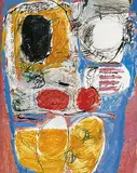 Betty Goodwin, Untitled - Abstract Figure, 1966, mixed media on wood board