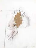 Betty Goodwin, Figure with Chair, 1988, mixed media on mylar film