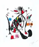 Joan Miró, Escalade de la butte #27/50, 1976, colour etching on paper