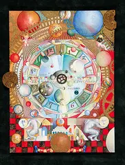 Colleen Philippi, Untitled - Clockworks, mixed media on paper