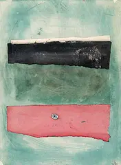 Otto Rogers, Floating Pink - Floating Black, 1991, mixed media and collage on paper