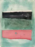Otto Rogers, Floating Pink - Floating Black, 1991, mixed media and collage on paper