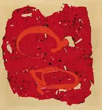 Mashel Alexander Teitelbaum, Cryptic Sign - Redon Red, 1970, oil on canvas
