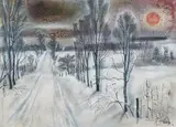 Will Ogilvie, Winter Evening, 1976, watercolour on paper