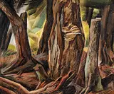 Lawrence Arthur Colley Panton, Monarchs of the Forest, oil on canvas board