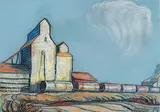 Rockford '84 by Margaret Shelton, 1984, pastel on paper, sold Nov 2009