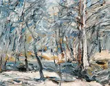 Bruce Steinhoff, Snow Study, 1979, oil on wood board