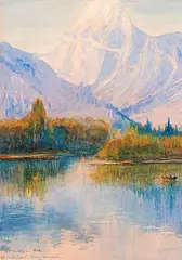 Owen P. Staples, Mt. Edith Cavell, Rocky Mountains, 1924, watercolour on paper