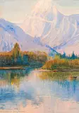 Owen P. Staples, Mt. Edith Cavell, Rocky Mountains, 1924, watercolour on paper