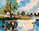 Tristan Tondino, Canal Palette, 2008, oil on wood board