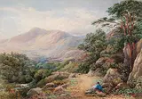 George Harlow White, The Old Holyhead Road, Near Betws-Y-Coed, North Wales,, 1885, watercolour on paper