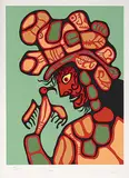 Norval Morrisseau, Carl #142/160, colour silkscreen on paper