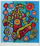 Norval Morrisseau, Untitled - Bear, colour silkscreen on paper