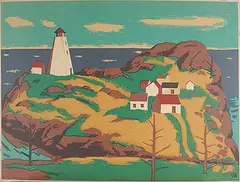 Jack Humphrey, Swallow Tail, Grand Manan, N.B., colour silkscreen on board