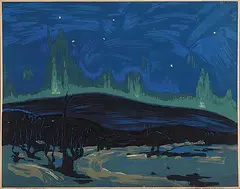 Tom Thomson, Northern Lights, colour silkscreen on board