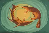 Arthur Donald Price, Beaver and Stergeon, St. Maurice River, colour silkscreen on board