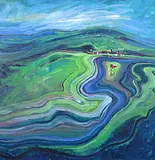 Joan Ramsey Harker, Eagle Eye View, 2008, acrylic on canvas