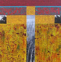Perry Rath, Echo Response, 2009, acrylic and paper on panel