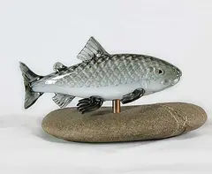 Pat and Ryan Bavin, White Fish, 2008, glass sculpture