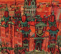 Robert Donald Bruce, Winnipeg City Hall, 1959, oil on wood board