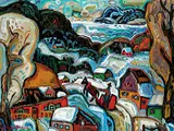 Pierre Bedard, La Facteur d'Autan, oil on canvas