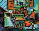 Pierre Bedard, Table De Fruits, oil on canvas