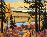 Rod Charlesworth, Autumn Reflections, Corbett Lake, oil on canvas