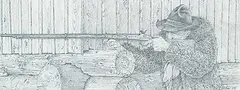 Untitled - Shooter by Patrick Douglass Cox, 2005, pencil on paper, sold Apr 2009