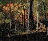 Thomas Garland Greene, October Woods, 1918, oil on board