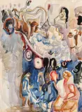Pegi Nicol MacLeod, Untitled - The Fair, 1940, watercolour on paper