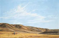 Jack Lee McLean, Low Brown Hill, Douglas Lake Ranch, B.C., 1968, oil on hard board