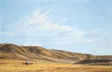 Jack Lee McLean, Low Brown Hill, Douglas Lake Ranch, B.C., 1968, oil on hard board