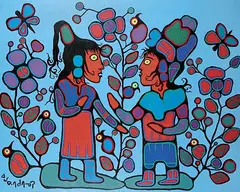 Norval Morrisseau, The Gathering, acrylic on canvas